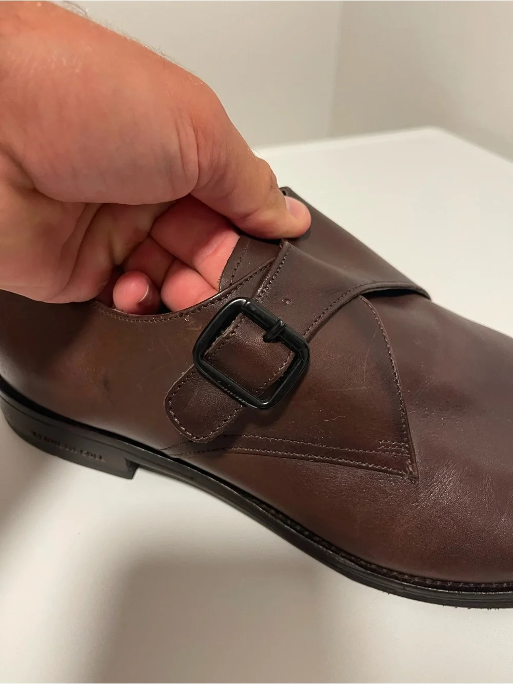 Kenneth Cole Men's Single Monk Strap Oxfords in Brown Size: 11 US